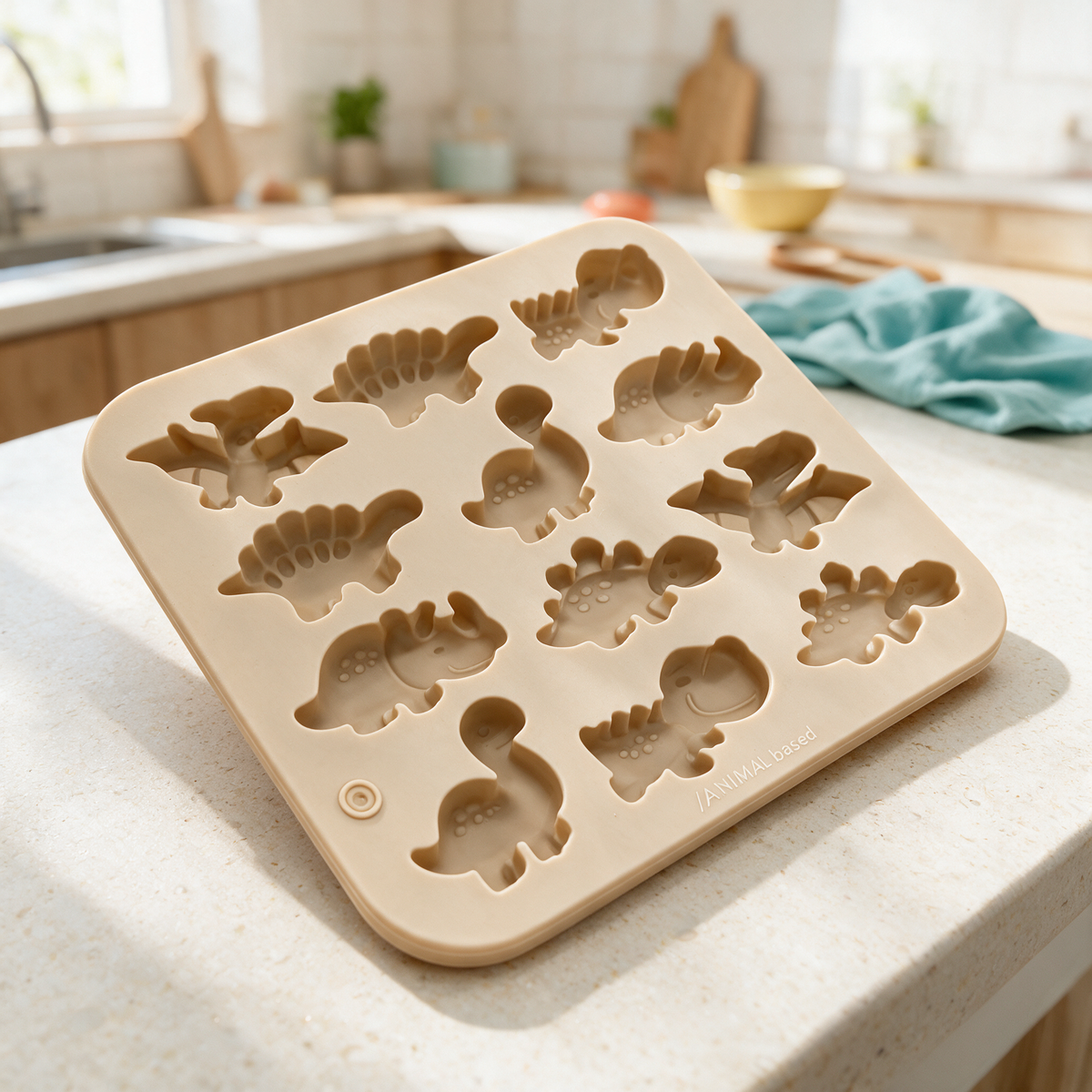 Amigos dinosaurios: molde de silicona para gominolas, helados y chocolate