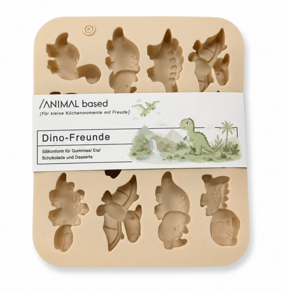 Amigos dinosaurios: molde de silicona para gominolas, helados y chocolate