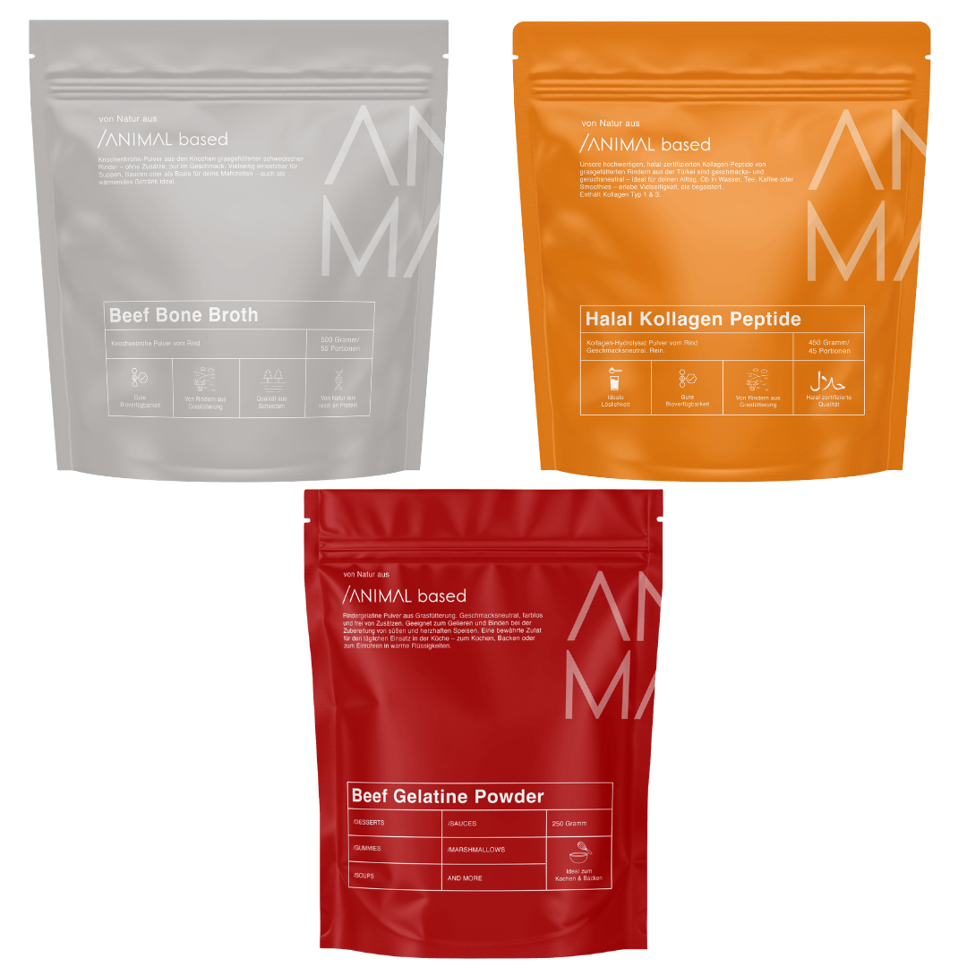 Collagen Maxxing Halal – Set de colágeno, caldo de huesos y gelatina halal